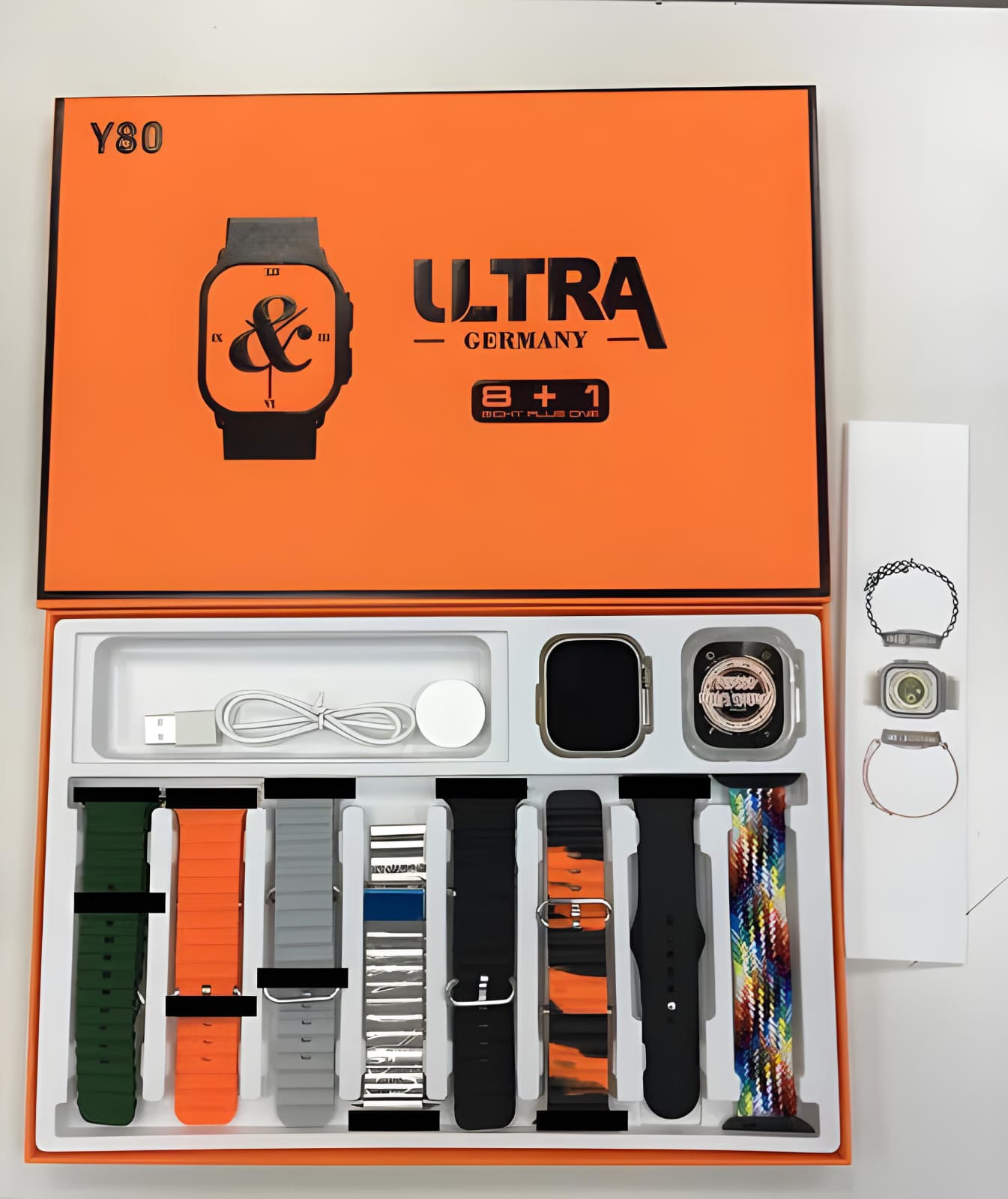 Y80 Ultra Smartwatch with 8 Straps