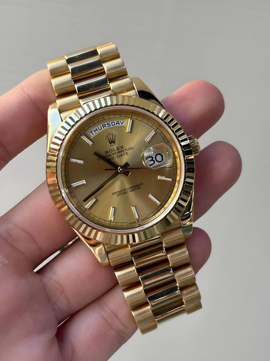 Rolex Datejust 36 with a Green Palm Motif Dial.