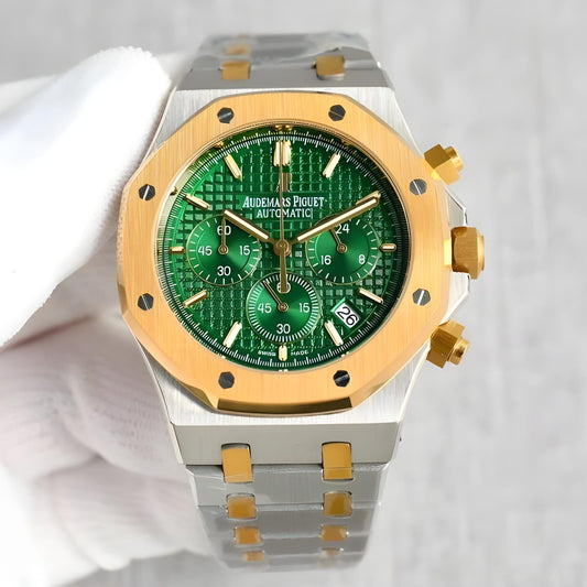 Audemars Piguet Royal Oak Chronograph with a striking green dial